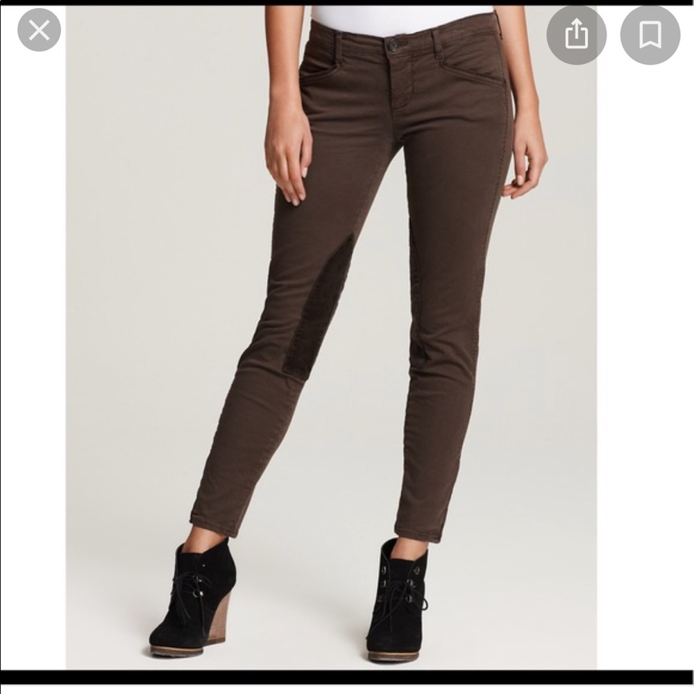 JBrand gray skinny jodhpurs w/velvet trim size 26
